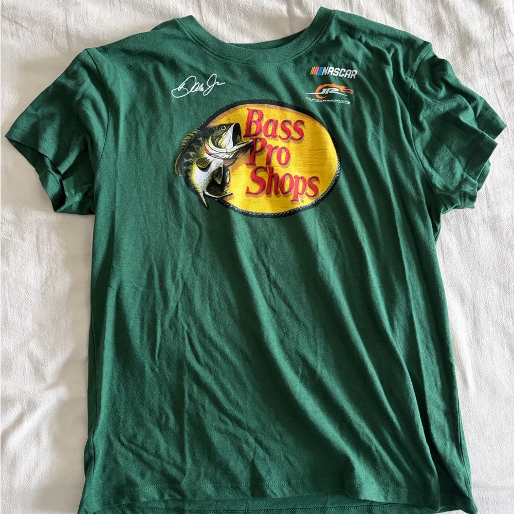 Nascar Green Logo Crewneck with Yellow Accent